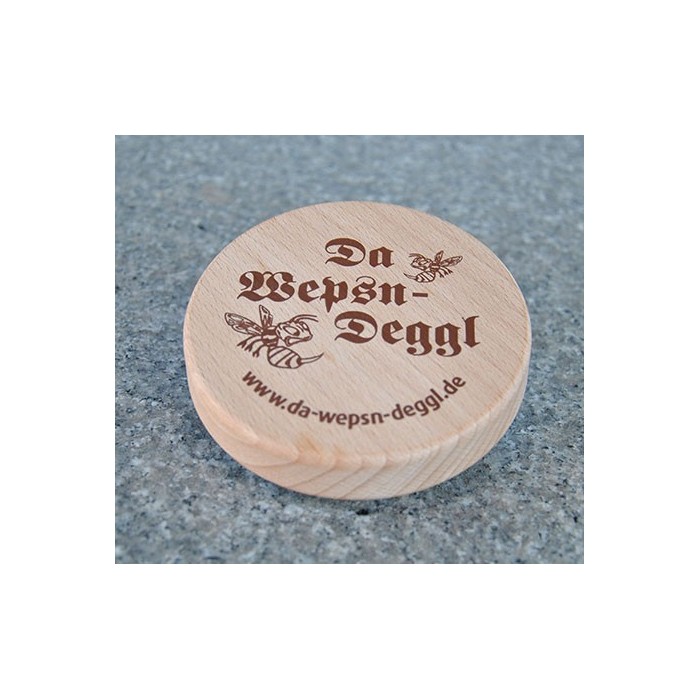 Da Wepsn-Deggl bedruckt mit „Da Wepsn-Deggl“ Logo