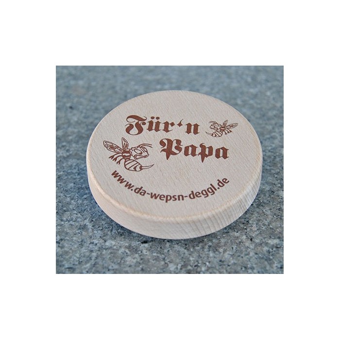 Da Wepsn-Deggl bedruckt mit „Für’n Papa“